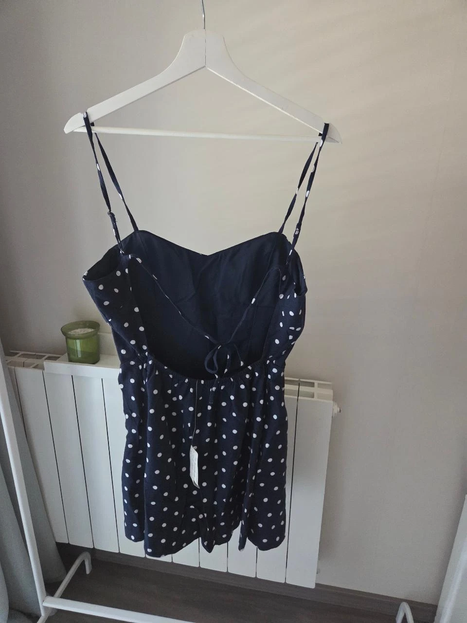Robecourte Hollister bleu marine à pois blancs • Mélange lin • Taille M – photo 5